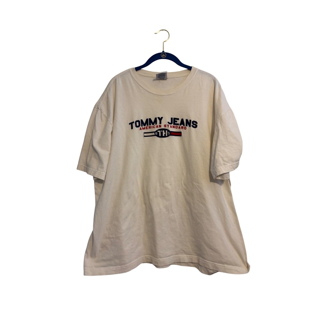 Tommy Jeans American Standard Graphic T-Shirt White XL Cotton Short Sleeve Tee